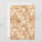 Invitation Mariage d'impression Glitzy Peach Gold (Dos)