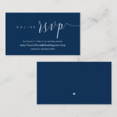 Invitation mariage Dîner, RSVP en ligne (Devant / Derrière)