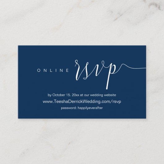 Invitation mariage Dîner, RSVP en ligne (Devant)