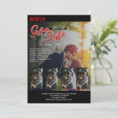 Invitation Mariage d'inspiration Netflix personnalisable (Debout devant)