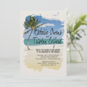 Invitation Mariage d'instantanés de plage (Debout devant)