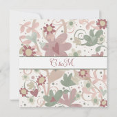 Invitation Mariage d'intégrité moderne rose floral (Dos)