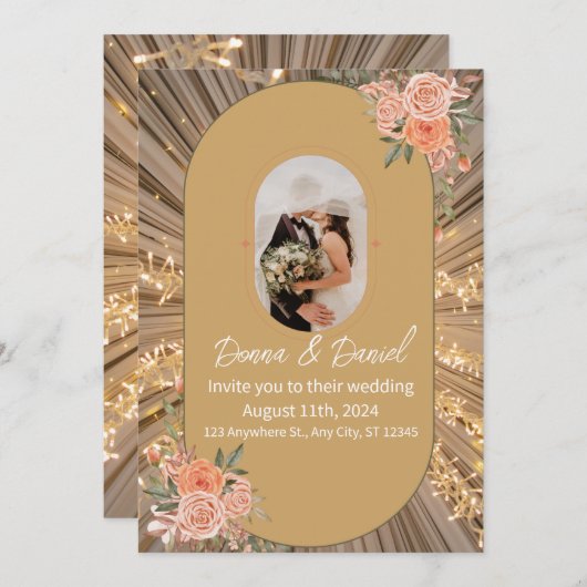 Invitation Mariage d'invitation (Devant / Derrière)