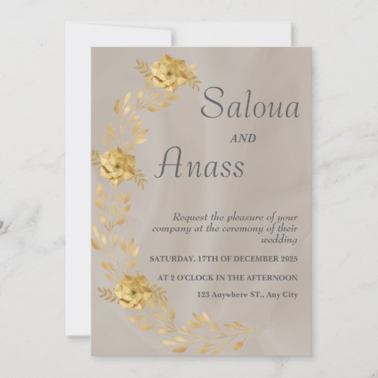 Invitation Mariage d'invitation (Devant)