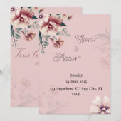 Invitation Mariage d'invitation (Devant / Derrière)