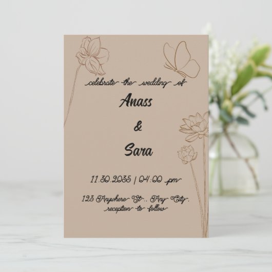 Invitation Mariage d'invitation (Debout devant)