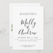 Invitation Mariage d'invitation de mariage moderne (Devant / Derrière)