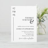 Invitation Mariage d'itinéraire du scénario de code QR noir e (Debout devant)