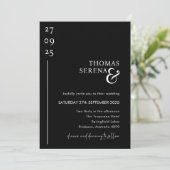 Invitation Mariage d'itinéraire du scénario de code QR noir e (Debout devant)