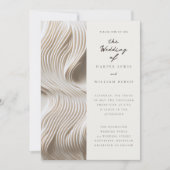 Invitation Mariage d'ivoire crémeux (Devant)