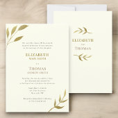 Invitation Mariage d'ivoire et d'or