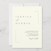 Invitation Mariage d'ivoire minimal moderne (Devant)