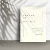 Invitation Mariage d'ivoire minimal moderne