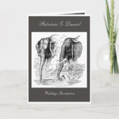 Invitation Mariage d'objet superflu noir et (Devant)