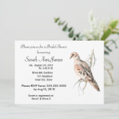 Invitation Mariage d'oiseaux de la tourterelle de colombe en (Debout devant)