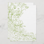 Invitation Mariage d'oiseaux et de torrents invite l'Hydrangé (Devant / Derrière)