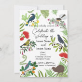 Invitation Mariage d'oiseaux néo-zélandais (Devant)