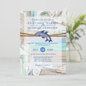 Invitation Mariage Dolphin en bord de mer (Debout devant)