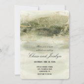 Invitation Mariage d'ondulation or et sable (Devant)