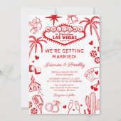 Invitation Mariage Doodle Fun à Las Vegas (Devant)
