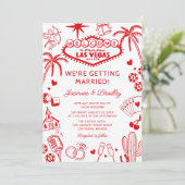 Invitation Mariage Doodle Fun à Las Vegas (Debout devant)