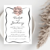 Invitation Mariage Doodle moderne