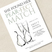 Invitation Mariage Doodle Pear-fect Match Shower Nuptial
