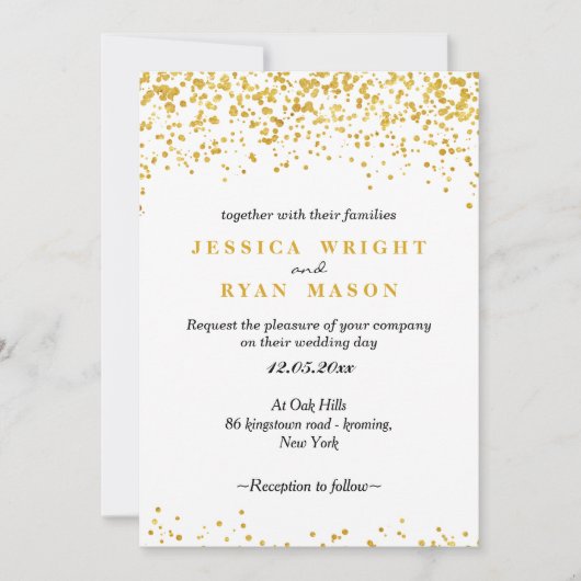 Invitation mariage d'or (Devant)