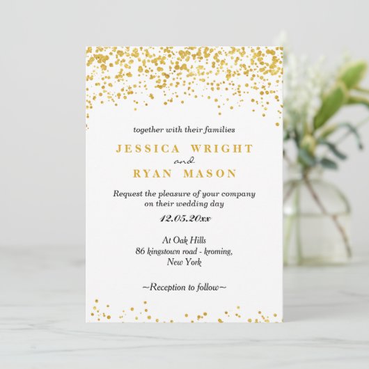 Invitation mariage d'or (Debout devant)