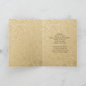 Invitation Mariage d'or A de damassé cinquantième de rose (Intérieur)