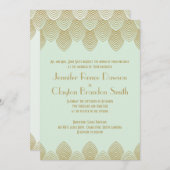 Invitation Mariage d'or Art déco de la Saint-Jacques des anné (Devant / Derrière)