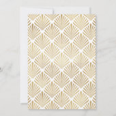 Invitation Mariage d'or Art déco Faux (Dos)