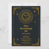 Invitation Mariage d'or céleste Crescent Moon (Devant)