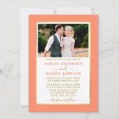 Invitation Mariage d'or de corail élégant moderne (Devant)