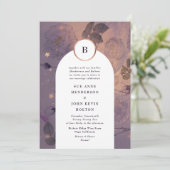 Invitation Mariage d'or de l'Arc Floral Boho Lumière Magique (Debout devant)
