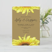 Invitation Mariage d'or de tournesol écossais (Debout devant)