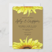 Invitation Mariage d'or de tournesol écossais (Devant)