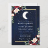 Invitation Mariage d'or des étoiles de lune céleste (Devant)