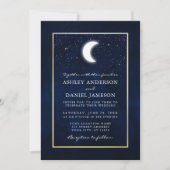 Invitation Mariage d'or des étoiles de lune céleste (Devant)