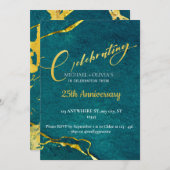 Invitation mariage d'or élégant et moderne (Devant / Derrière)