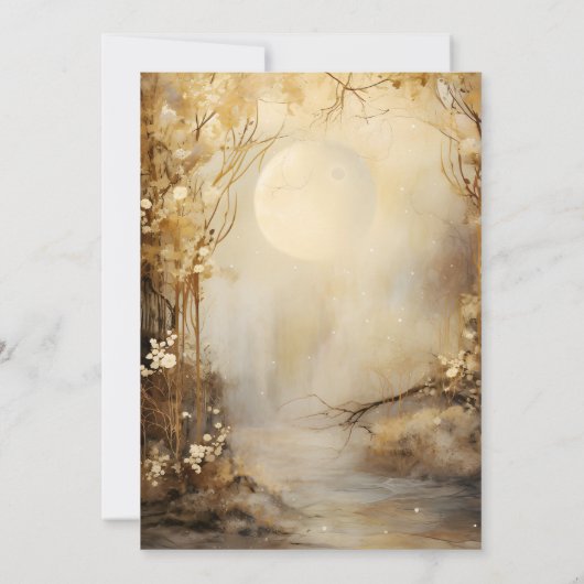 Invitation Mariage d'or Enchanted Moon Forest Portal (Dos)