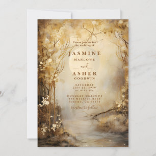 Invitation Mariage d'or Enchanted Moon Forest Portal