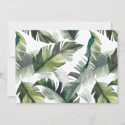 Invitation Mariage d'or Feuille tropical (Dos)