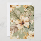 Invitation Mariage d'or Feuille Tropical moderne (Dos)