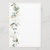 Invitation Mariage d'or fleuri Eucalyptus (Dos)