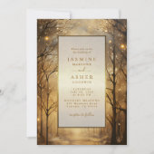 Invitation Mariage d'or forestier enchanté (Devant)
