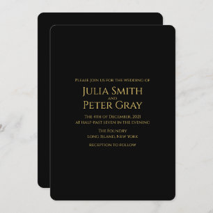 Invitation Mariage d'or moderne