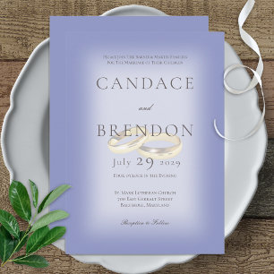 Invitation Mariage d'or moderne Cercles Périwinkle Mariage