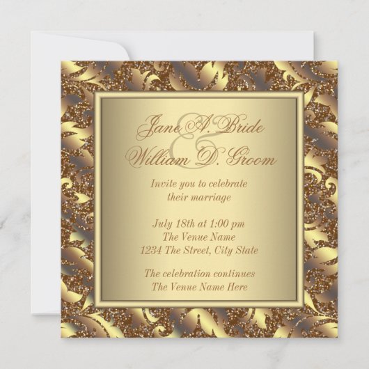 Invitation Mariage d'or pur (Devant)