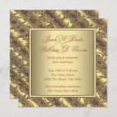 Invitation Mariage d'or pur (Devant / Derrière)